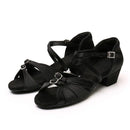 Sapatos de dança para meninas e mulheres, Sapatos latinos de salão, Modern Tango Dancing Performance Shoes, Sandálias Salsa, Salto 3,5 cm