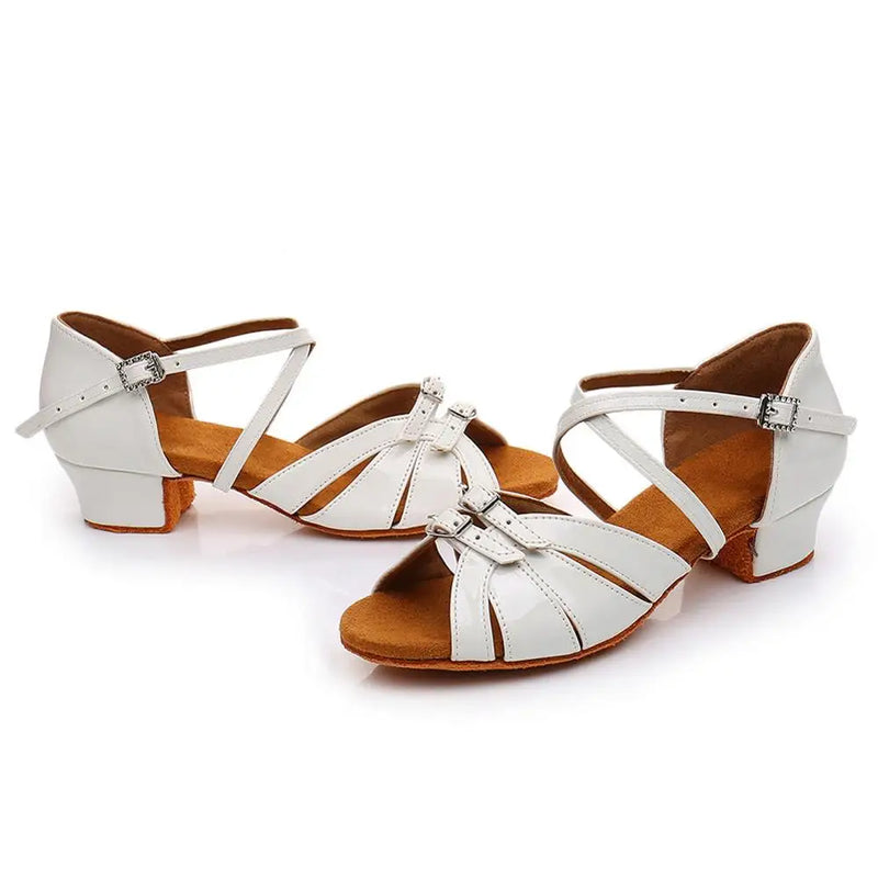 Sapatos de dança para meninas e mulheres, Sapatos latinos de salão, Modern Tango Dancing Performance Shoes, Sandálias Salsa, Salto 3,5 cm