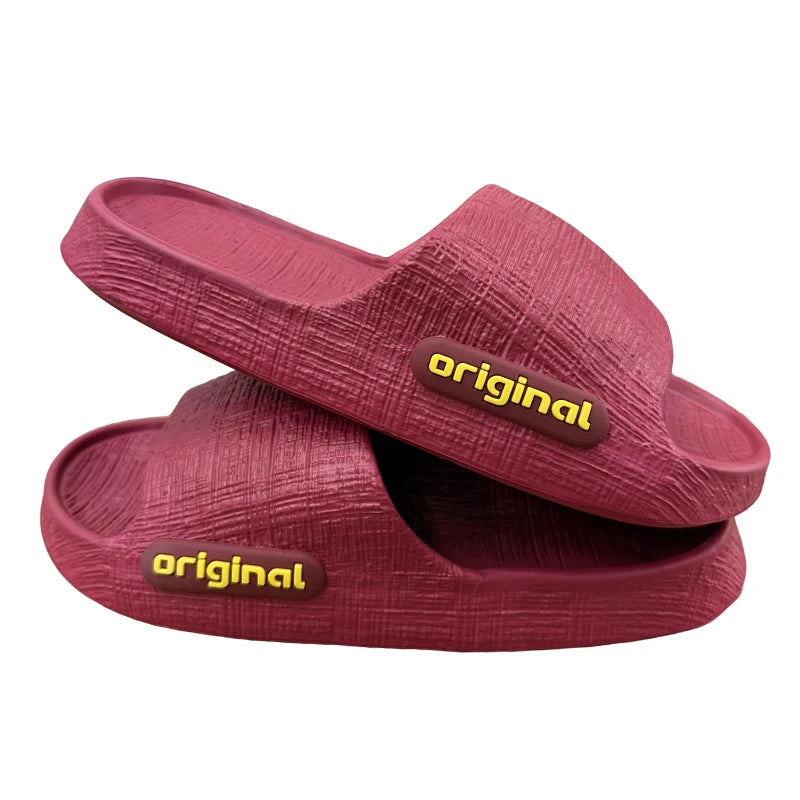 Plataforma grossa chinelos de eva para mulheres ao ar livre verão antiderrapante praia flip flops mulher conforto sola macia chinelos de nuvem interior