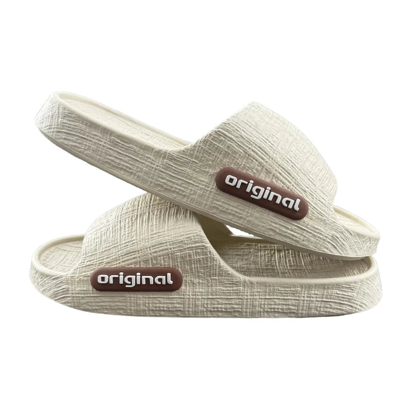 Plataforma grossa chinelos de eva para mulheres ao ar livre verão antiderrapante praia flip flops mulher conforto sola macia chinelos de nuvem interior