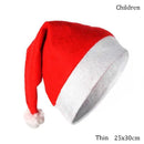 Chapéus de natal papai noel vermelho macio grosso chapéu de pelúcia para adultos crianças feliz natal decoração ornamento casa presentes de natal ano novo