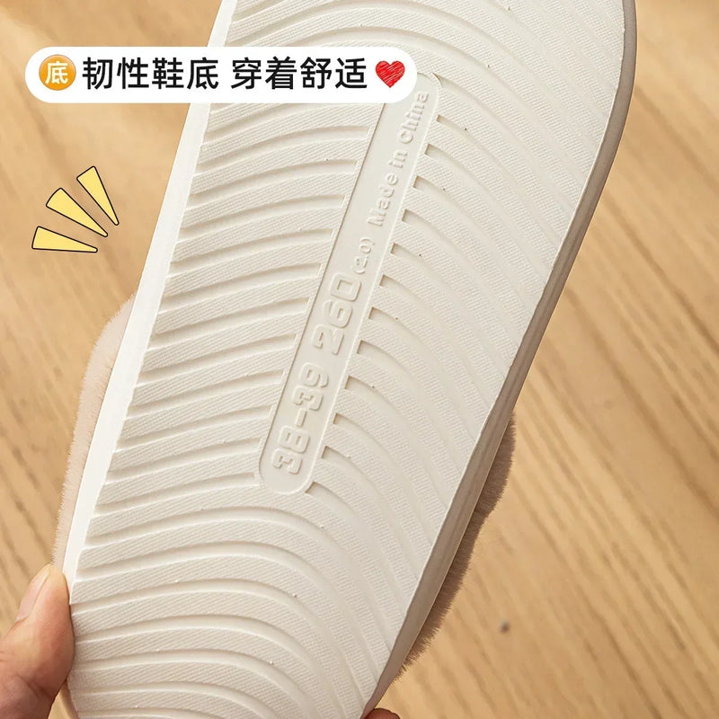 Inverno novo natal chinelos de algodão para mulher bonito dos desenhos animados cervos antiderrapante meninas interior casa sapatos moda festa slides