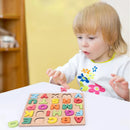 Crianças quebra-cabeça de madeira montessori brinquedos do bebê abc alfabeto número forma correspondência jogo de tabuleiro pré-escolar brinquedo educativo para crianças 2-4