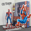 Brinquedos homem aranha mafex 185 clássico traje anime figura ver milhas morales 2099 homem-aranha figura de ação estatueta brinquedos crianças presente