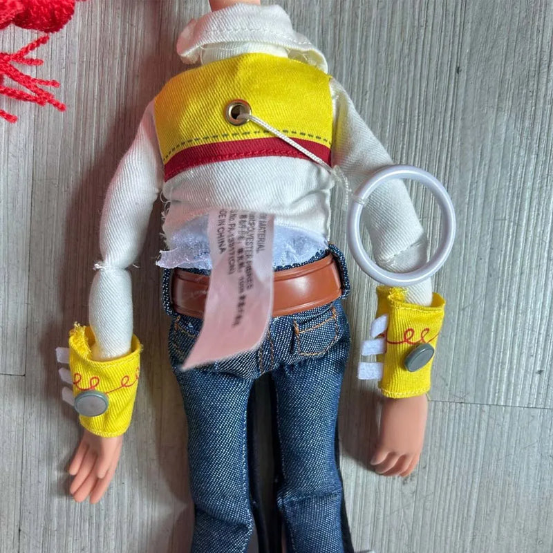 História 3 4 falando woody jessie figuras de ação panos reais corpo boneca cantar macio figura de ação modelo brinquedos voz boneca mesa ornamento