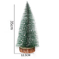 Mini árvores de natal tamanho diferente artesanato base de madeira artificial mini árvore de natal natal festa em casa ano novo 2025 decoração