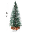 Mini árvores de natal tamanho diferente artesanato base de madeira artificial mini árvore de natal natal festa em casa ano novo 2025 decoração