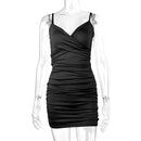 Vestidos curtos bodycon com alça espaguete sexy feminino, mini vestido, vestidos vermelhos, roupas femininas, novo em vestido, vestido de festa, roupas
