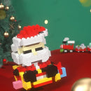 Presentes de natal bloco de construção série papai noel rena quebra-cabeça montagem tijolos mesa decoração brinquedos para criança presente de natal
