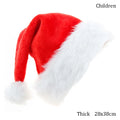 Chapéus de natal papai noel vermelho macio grosso chapéu de pelúcia para adultos crianças feliz natal decoração ornamento casa presentes de natal ano novo