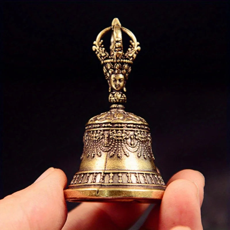 Natal bronze sino presente criativo acessórios de decoração para casa artesanato de bronze fundição gota sino chave botão do carro sino de vento