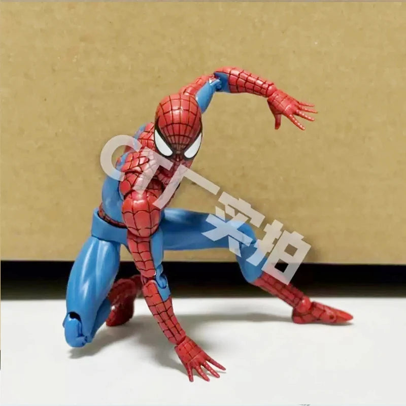Brinquedos homem aranha mafex 185 clássico traje anime figura ver milhas morales 2099 homem-aranha figura de ação estatueta brinquedos crianças presente