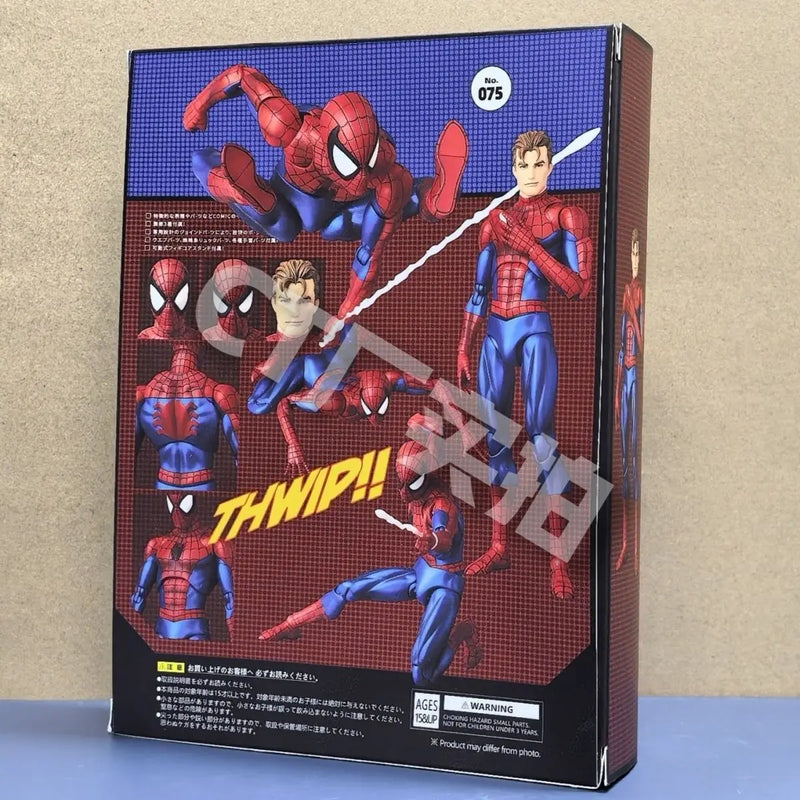 Novo ct brinquedos spiderman figura mafex 075 o incrível homem aranha quadrinhos ver mafex 185 anime figura de ação estatueta modelo presentes brinquedos