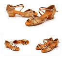 Sapatos de dança para meninas e mulheres, Sapatos latinos de salão, Modern Tango Dancing Performance Shoes, Sandálias Salsa, Salto 3,5 cm