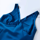 Vestido de cetim de seda para mulheres, costas nuas, sexy, maxi, longo, vestidos de noite, elegante, festa de aniversário, decote em v, robe para convidados de casamento, senhoras