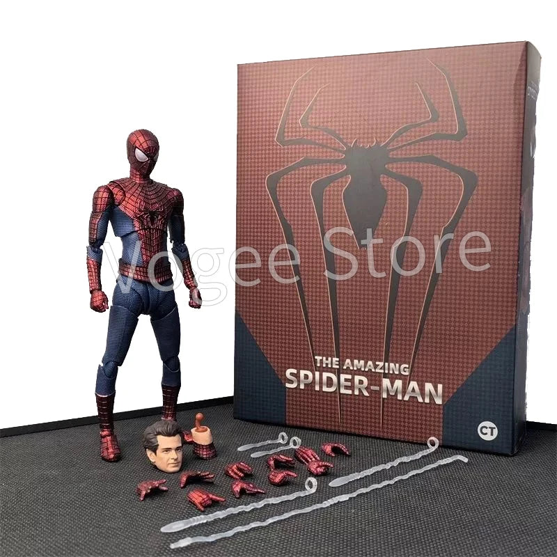 Brinquedos homem aranha mafex 185 clássico traje anime figura ver milhas morales 2099 homem-aranha figura de ação estatueta brinquedos crianças presente