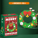 Presentes de natal bloco de construção série papai noel rena quebra-cabeça montagem tijolos mesa decoração brinquedos para criança presente de natal