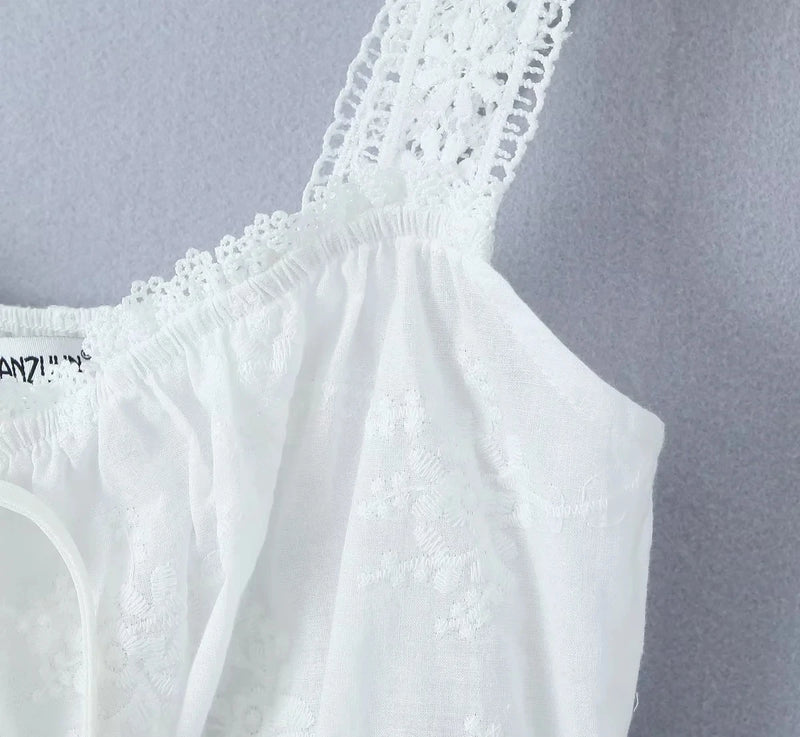 Conjunto de saia de renda vestido de verão feminino praia férias sexy algodão conjunto combinando roupas primavera branco 2 peças vestidos feminino conjunto 2025