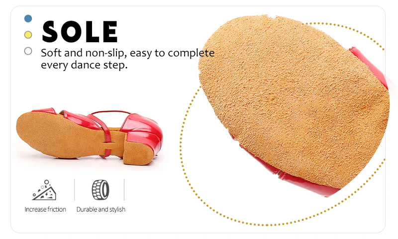 Sapatos de dança para meninas e mulheres, Sapatos latinos de salão, Modern Tango Dancing Performance Shoes, Sandálias Salsa, Salto 3,5 cm