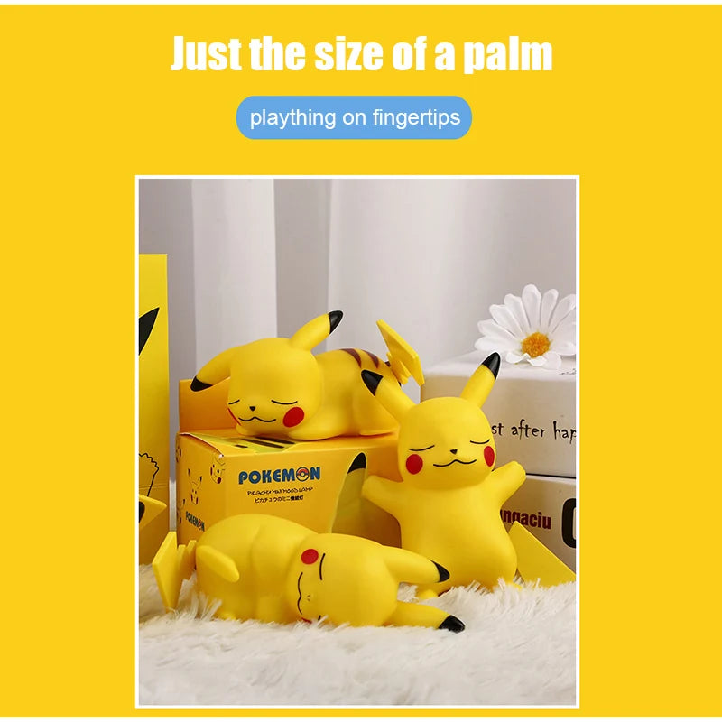 Pokemon pikachu luz noturna brilhante crianças brinquedos pokemon pikachu bonito lâmpada de cabeceira aniversário das crianças presente de natal