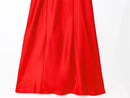2025 novo vestido feminino verão suspensórios vermelhos seda cetim textura maxi vestido sexy aberto volta design elegante e elegante praia