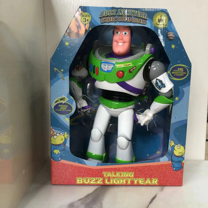 Disney toy story 4 buzz lightyear, som elétrico emissor de luz, asas de ejeção, figura móvel, boneca de deformação, presentes para meninos