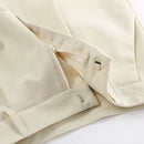 Retro Algodão Linho Treino Mulheres Two Piece Set Chic Button Vest Colete + Short Sets Ensemble Femme 2 Peças