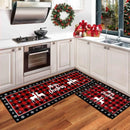Xadrez árvore de natal tapete casa cozinha absorvente antiderrapante tapete feliz natal decoração para casa 2025 feliz ano novo 2026