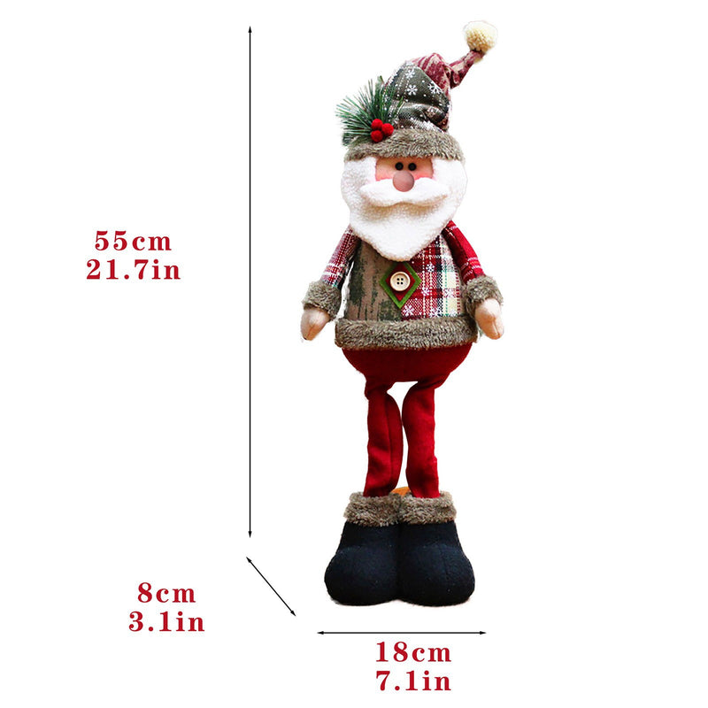 3 pçs natal decorativo bonecas de natal rena boneco de neve papai noel em pé boneca ornamento de ano novo natal feliz natal