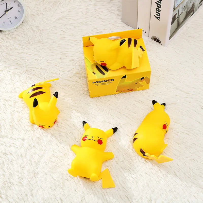 Pokemon pikachu luz noturna brilhante crianças brinquedos pokemon pikachu bonito lâmpada de cabeceira aniversário das crianças presente de natal