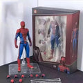 Brinquedos homem aranha mafex 185 clássico traje anime figura ver milhas morales 2099 homem-aranha figura de ação estatueta brinquedos crianças presente