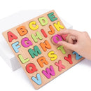 Crianças quebra-cabeça de madeira montessori brinquedos do bebê abc alfabeto número forma correspondência jogo de tabuleiro pré-escolar brinquedo educativo para crianças 2-4