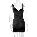 Vestidos curtos bodycon com alça espaguete sexy feminino, mini vestido, vestidos vermelhos, roupas femininas, novo em vestido, vestido de festa, roupas