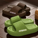 Plataforma grossa chinelos de eva para mulheres ao ar livre verão antiderrapante praia flip flops mulher conforto sola macia chinelos de nuvem interior