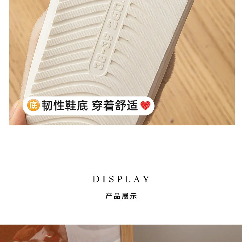 Inverno novo natal chinelos de algodão para mulher bonito dos desenhos animados cervos antiderrapante meninas interior casa sapatos moda festa slides