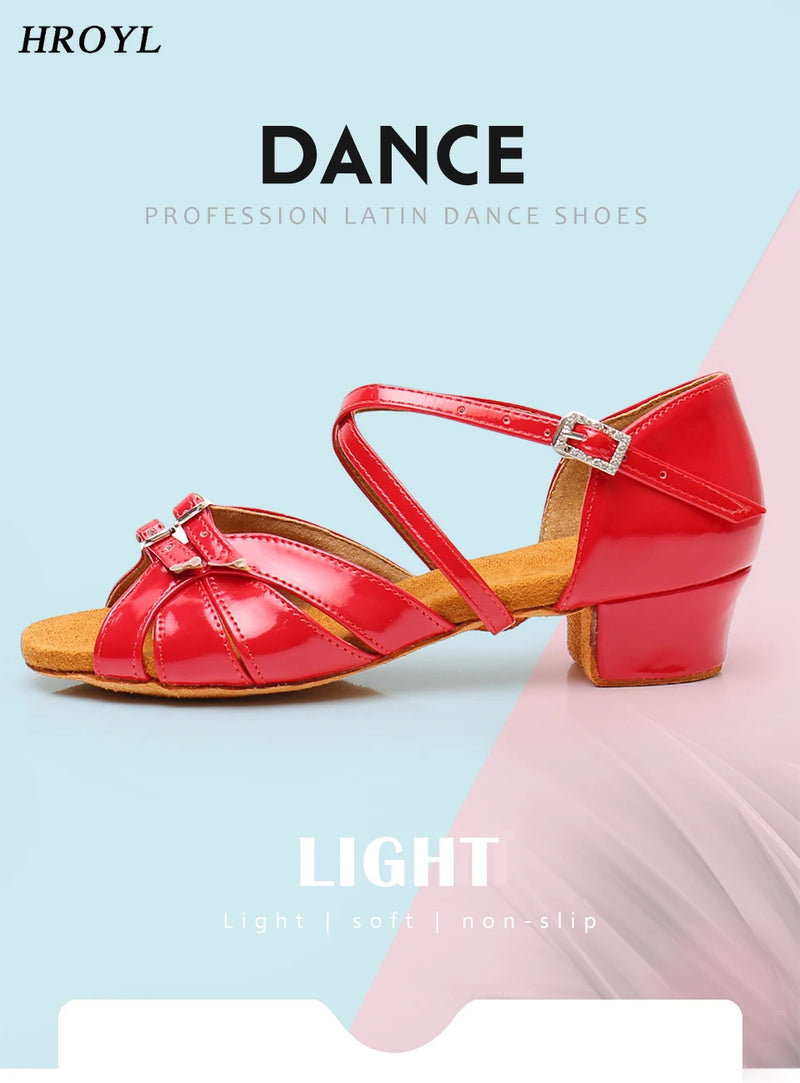 Sapatos de dança para meninas e mulheres, Sapatos latinos de salão, Modern Tango Dancing Performance Shoes, Sandálias Salsa, Salto 3,5 cm